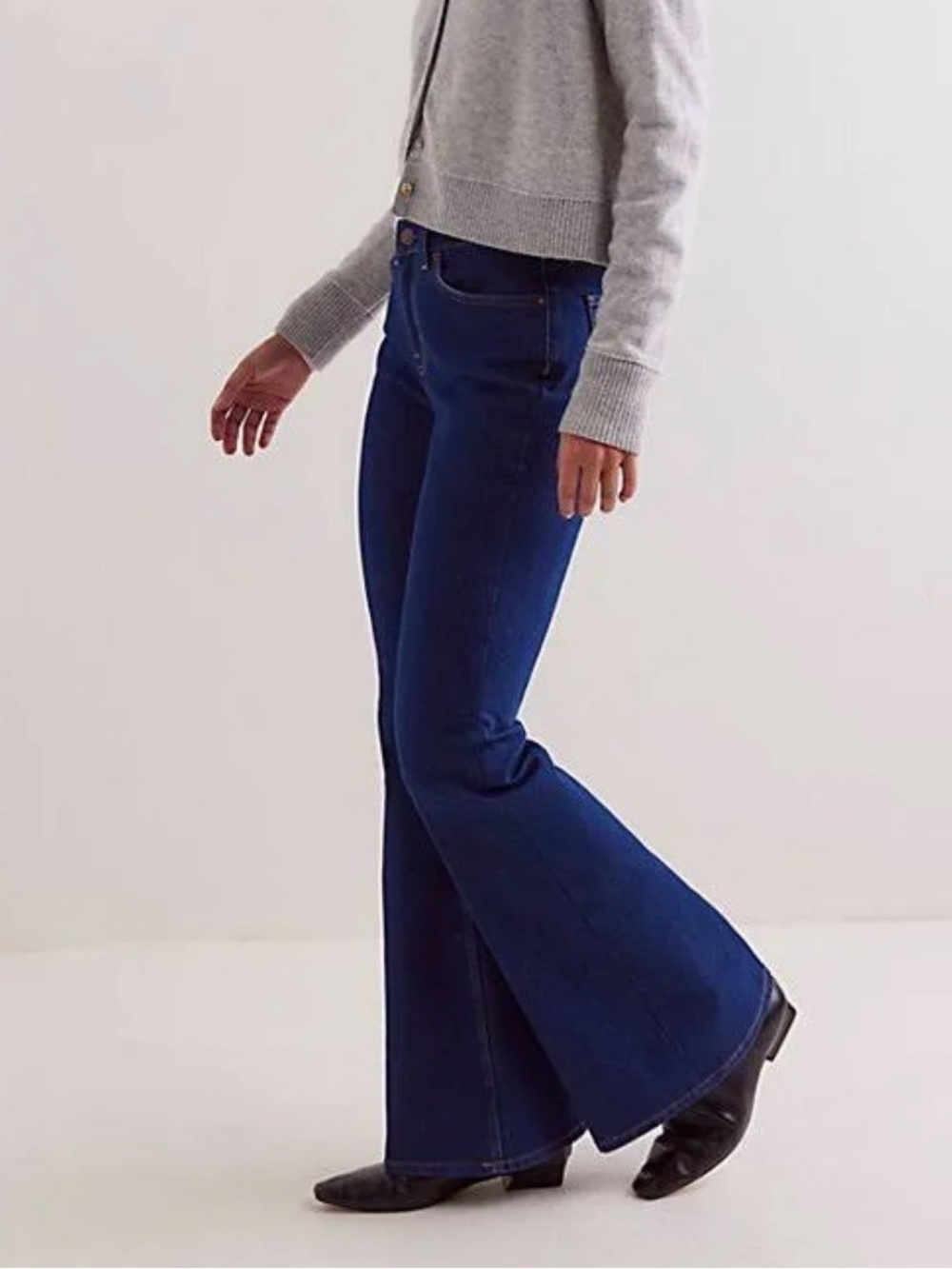 Free People We The Free NWOT CRVY Vintage High-Rise Flare Jeans